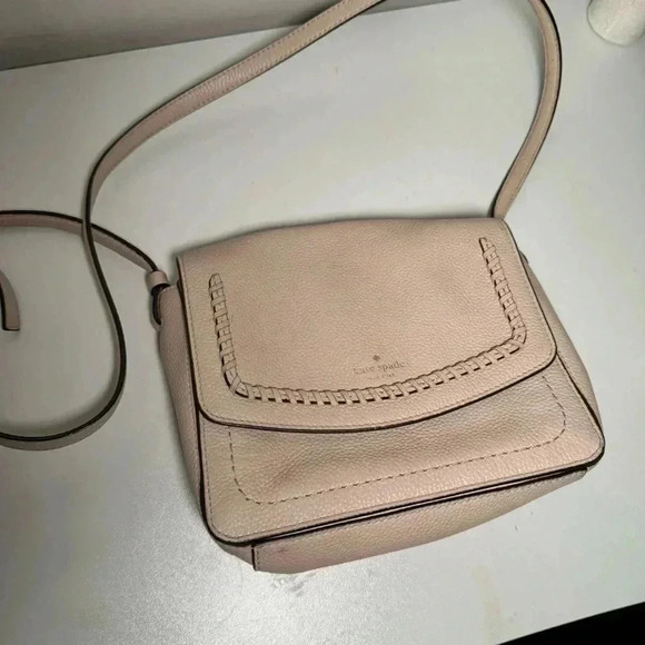 Kate spade blush leather crossbody pastel boho - Picture 2 of 8